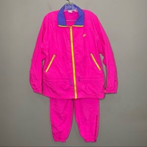 Vintage 90’s Nike Tracksuit Jacket & Pants Pink Large